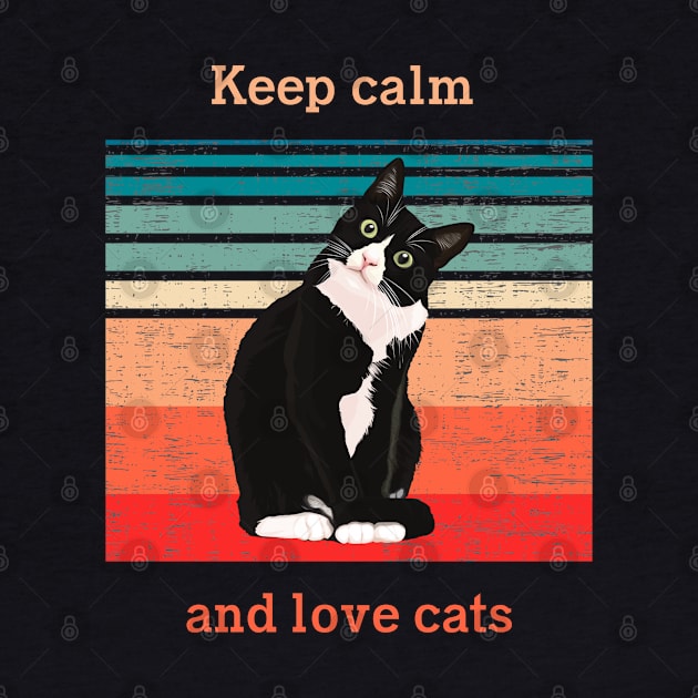 Cat t shirt - Keep calm and love cats by hobbystory